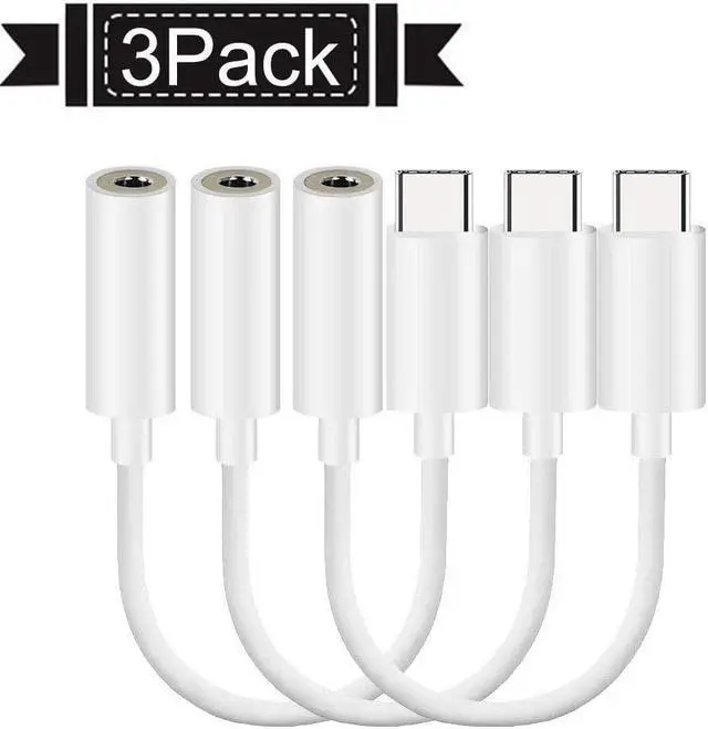 Alt view image 8 of 12 - 3Pcs Type C to 3.5mm Headphone Audio Adapter,USB C to 3.5mm Female AUX Microphone Connector Cable for Motorola Moto Z, Le 2/Le