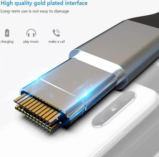 Alt view image 3 of 6 - 1Pcs USB Type C to Type C 3.5mm Jack AUX Headphone Audio Splitter Converter Adapter Cable For Huawei mate 20 10 P30 pro Xiaomi