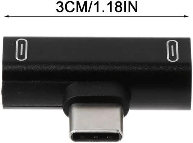 Alt view image 11 of 12 - 10 Packs Dual Type C USB C Earphone Headphone Audio Charging Charger Adapter Splitter Convertor For Xiaomi 6 6X 8 Note3 Mix 2 Huawei