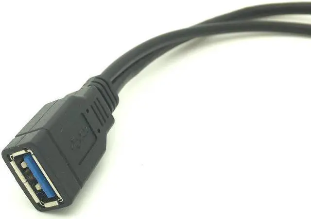 Alt view image 3 of 4 - USB 3. 0 A 1 Feale to 2 Dual USB Male Data Hub Power Adapter Y Splitter USB Charging Power Cable Cord Extension Cable