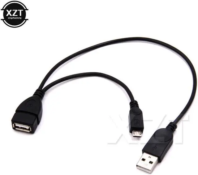 Alt view image 9 of 10 - OTG Host Power Splitter Y Cable Micro USB Male to A Male & Female Adapter Cable for SAMSUNG Y Splitter OTG Cable