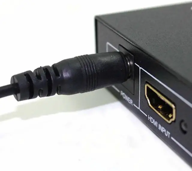 Alt view image 3 of 6 - 1Pcs 1 to 2 Ports HDMI SPlitter Switch + DC 5V 1A Adapter or USB Power Supply Cable for 1080P 3D HDTV HDCP Audio Video separator