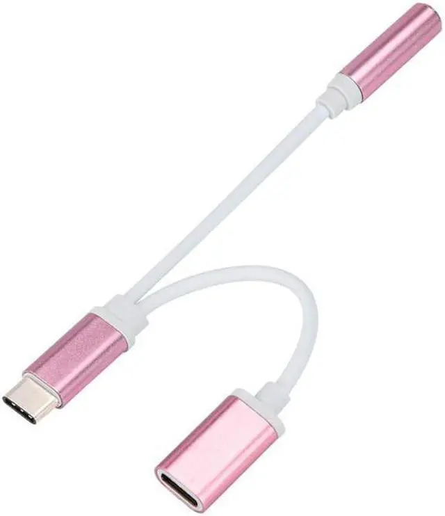 Alt view image 6 of 6 - 2 in 1 USB C Type C Male Audio Cable to 3.5mm Female Audio Jack Headset Earphone Adapter Wire Y Splitter Cable