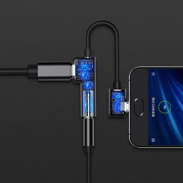 Alt view image 5 of 6 - 1Pcs USB Type C To 3.5mm Jack Type C Audio Splitter Headphone Cable 2 in 1 Type C Converter 3.5mm Jack Audio Adapter USB C Audio Cord