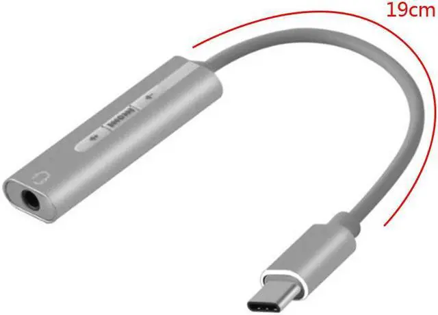 Alt view image 5 of 6 - Sound Cards USB C Type C Sound Card External Converter Adapter with 3.5mm Aux Stereo
