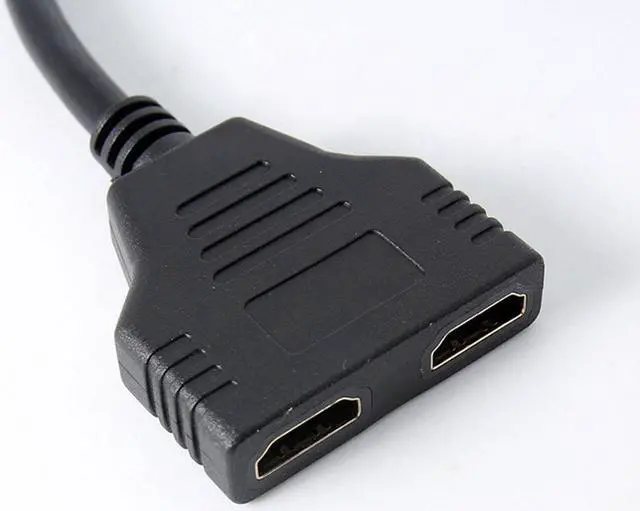 Alt view image 13 of 15 - 1 Male Dual Adapter in HD LED LCD TV Converter Del Divisore HDMI Splitter Cable