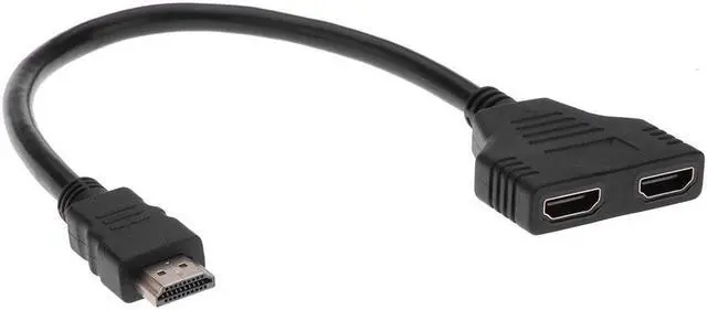 Alt view image 15 of 15 - 1 Male Dual Adapter in HD LED LCD TV Converter Del Divisore HDMI Splitter Cable