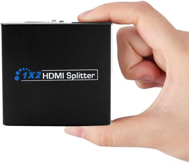 Alt view image 5 of 6 - 1Pcs 1 to 2 Ports HDMI SPlitter Switch + DC 5V 1A Adapter or USB Power Supply Cable for 1080P 3D HDTV HDCP Audio Video separator