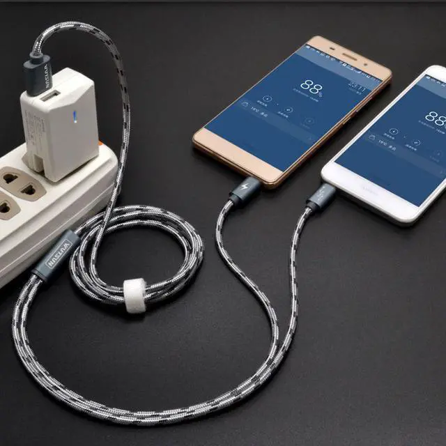 Alt view image 11 of 12 - USB 2.0 Type A Male To Dual USB C Type C Male Splitter Y Fast Charging Data Cable Cord for Android Mobile Phone Tablet