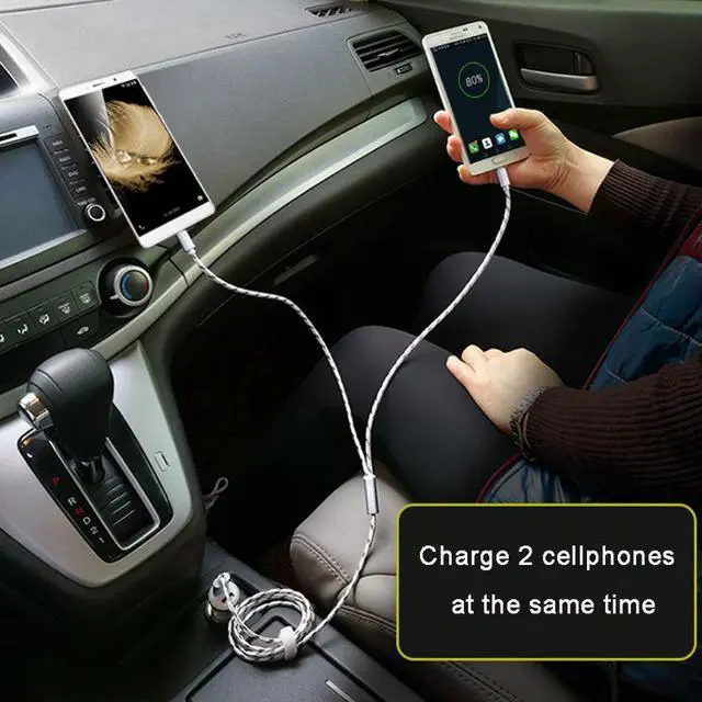 Alt view image 12 of 12 - USB 2.0 Type A Male To Dual USB C Type C Male Splitter Y Fast Charging Data Cable Cord for Android Mobile Phone Tablet