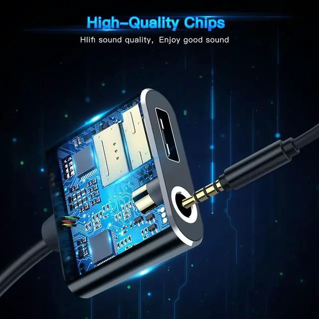 Alt view image 13 of 14 - Type C To 3.5 mm Earphone Jack Adapter 2 in 1 USB C Audio Cable Converter Charging Splitter Headphone Adapter For Samsung Xiaomi