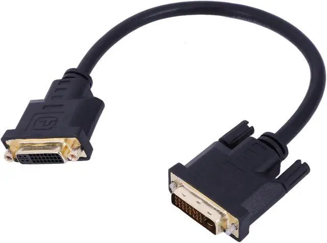 Alt view image 7 of 11 - DVI D Dual Link Male Digital 24+1 to DVI 24+1 Female VIDEO Extension Cable 30cm for Monitor Projector