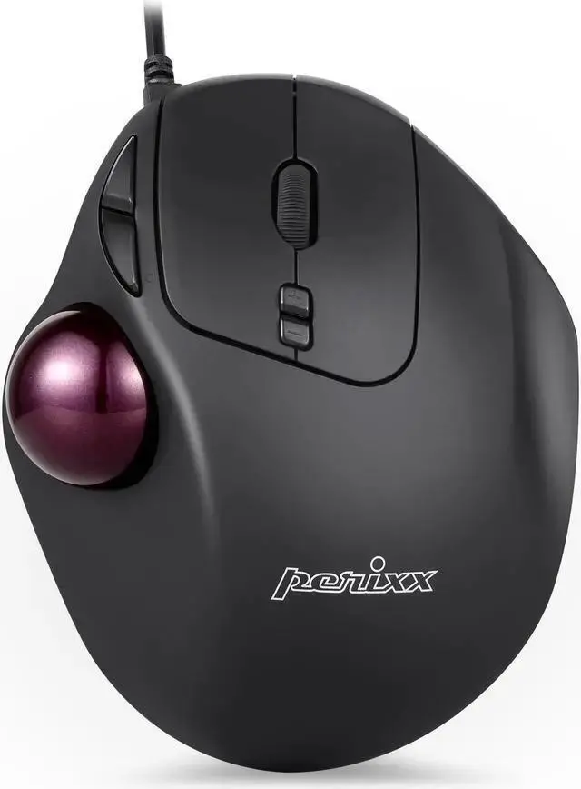 Alt view image 10 of 16 - Perixx PERIMICE-517 Wired Ergonomic Trackball Mouse 7 Buttons 400/1000 DPI