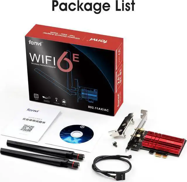 Alt view image 14 of 14 - Fenvi FV-AXE3000 Wi-Fi 6E AX210 PCIe Network Card Bluetooth 5.2 Heat Sink AX 3000Mbps 802.11ax Tri-band 2.4G/5G/6G PCI-E Wireless WiFi Network Adapter Cards for Desktop PC Support Windows 10/11 64-bit