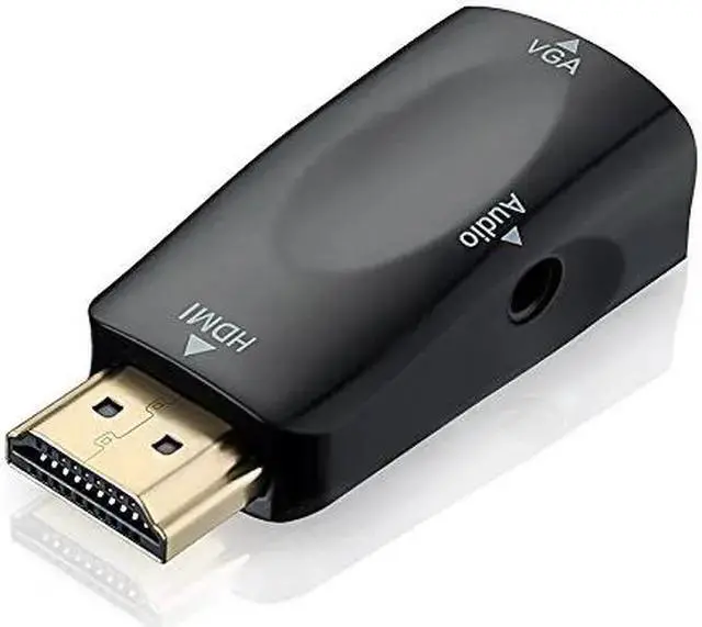 Alt view image 16 of 16 - Gold-plated HDMI to VGA Converter Adapter with 3.5mm audio Port Cable For PC, Laptop, DVD, Desktop, Ultrabook, Notebook, Intel Nuc, Macbook Pro, Chromebook, Roku Streaming Media Player etc