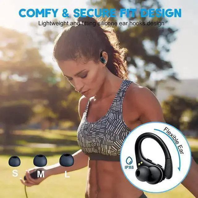 Alt view image 7 of 7 - Ture Wireless Earbuds, 75Hrs Playtime Bluetooth 5.1 Headphones, True Wireless Earphones with Digital Display & CVC 8.0 Noise Cancelling, Waterproof Headset with Mic for Sports, Running, Workout