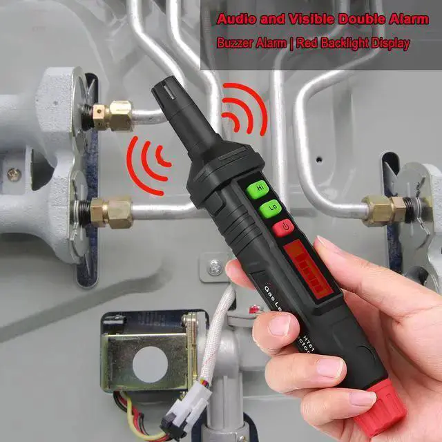 Alt view image 11 of 15 - Gas Leak Detector, Portable Handheld Natural Gas Analyzer PPM Meter High Low Sensitivity Adjustable with LCD Display Locates Combustible Gas Like LPG, LNG, Methane & Butane Gases, Carbon Monoxide
