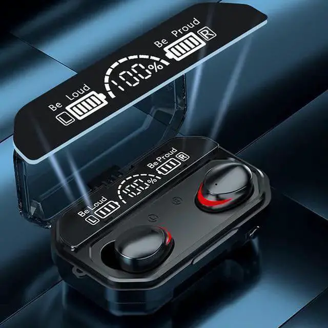 Alt view image 10 of 14 - True Wireless Earbuds, Bluetooth 5.1 Headphones Noise Cancelling with Charging Case, HiFi Stereo Earbuds Built-in Mic IPX7 Waterproof in-Ear Headphones for i-Phone/Android/Sam-sung/Sports Ear Buds