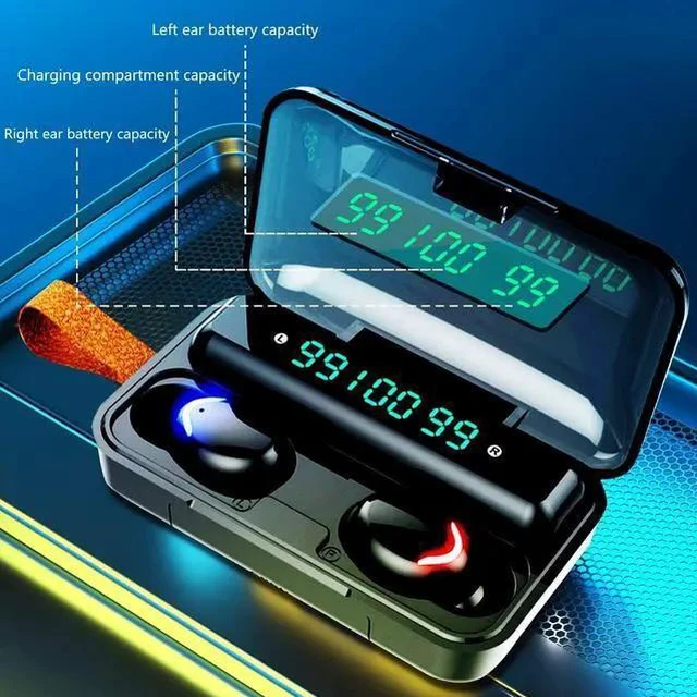 Alt view image 13 of 14 - Bluetooth Ture Wireless Earbuds with Charging Case In-Ear Headphones Pumping Bass Stereo Calls LED Battery Display IPX7 Waterproof CVC8.0 Noise Isolation Built-in Mic Earphones for Sports