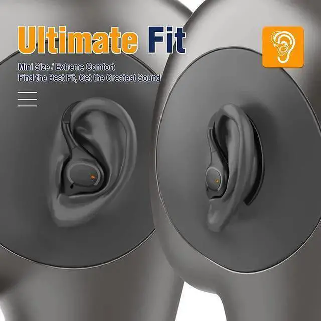Alt view image 5 of 7 - Ture Wireless Earbuds with Earhooks for Small Ears, Mini Bluetooth Earbuds with Microphone, IPX7 Waterproof Bluetooth Headphones, 24H Playtime, Wireless Earphones for Sport and Working Out