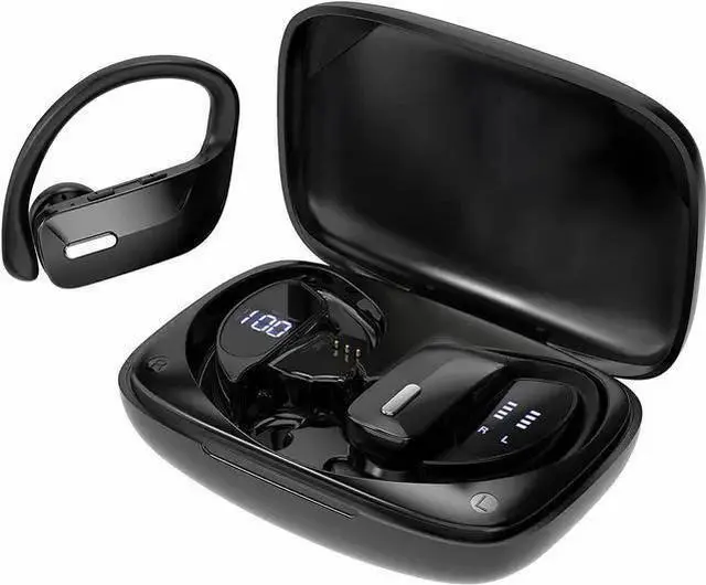 Main image of Ture Wireless Earbuds Bluetooth 5.0 Headphones 48Hrs Play Back Sports Earphones with LED Display Over-Ear Buds with Earhooks Built in Mic Deep Bass in Ear Headset for Workout Running