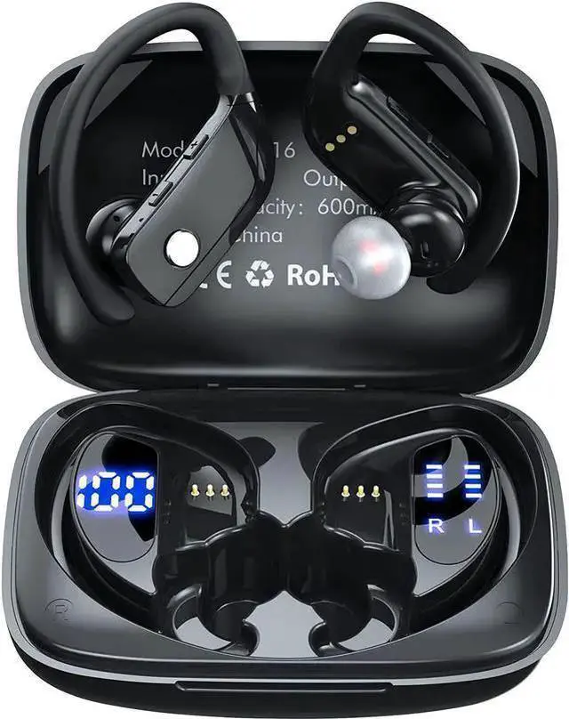 Main image of Ture Wireless Earbuds, TWS Bluetooth Headphones 48Hrs Play Back Sports Earphones with LED Display Built in Mic Deep Bass Stereo in Ear Waterproof Headset for Workout Gaming Running