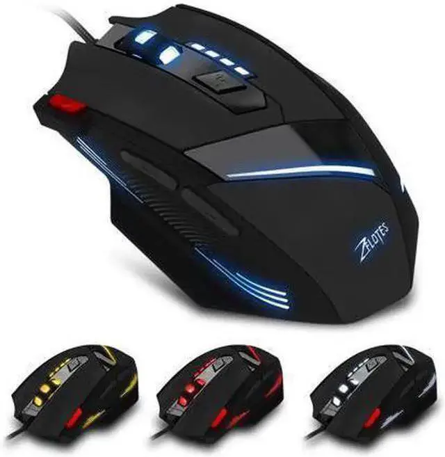 Alt view image 11 of 14 - PC USB Gaming mice T60 7200 DPI Wired Computer Mice 7 Buttons Multi-Modes LED Lights Gaming Mouse for PC Mac