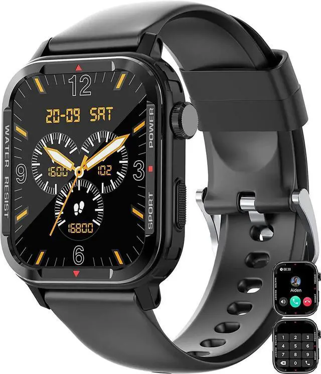 Main image of Smart Watches for Men - 1.85" Fitness Tracker with Rugged Bumper (Answer/Make Call) Smartwatch for Android Phones iPhone Outdoor Sports Watches Heart Rate Blood Pressure Monitor