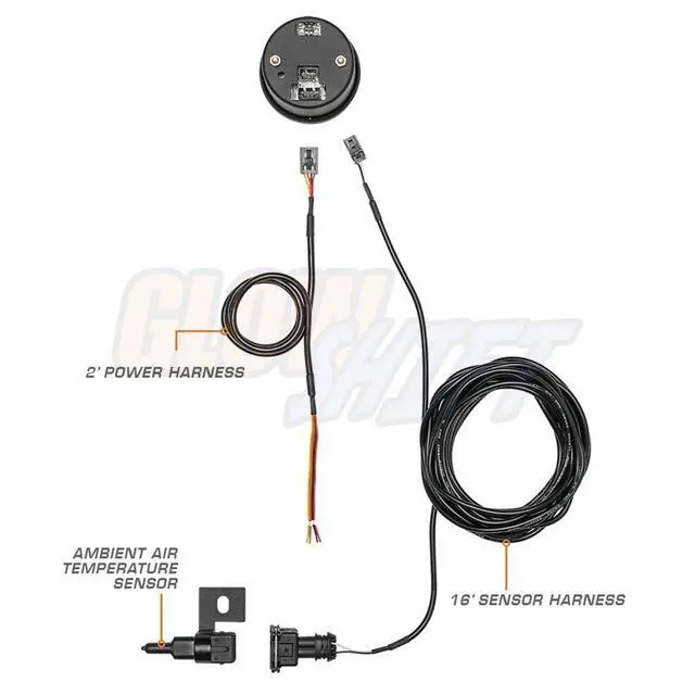 Alt view image 2 of 6 - 10 Color Digital Ambient Outside Air Temp Gauge Kit, 2-1/16" 52mm