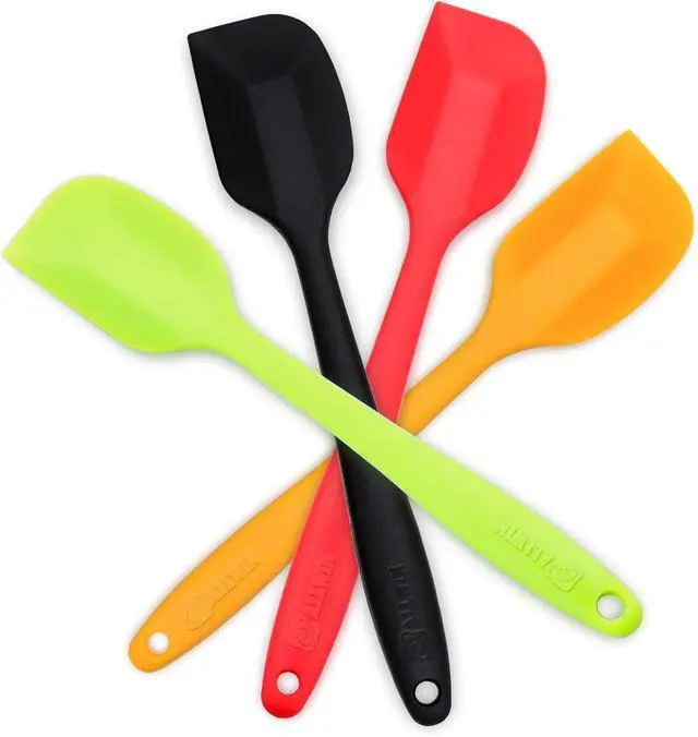 Alt view image 6 of 6 - 4-Piece Silicone Spatula Set with Stainless Steel Core, Multicolor | Heat-resistant Rubber Spatulas for Nonstick Cookware, Mixing, Scraping and Baking, BPA-free Silicone, Dishwasher Safe