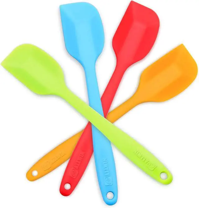 Alt view image 5 of 5 - 4-Piece Silicone Spatula Set with Stainless Steel Core, Small, Multicolor | Heat-resistant Rubber Spatulas for Jars, Spreading and Scraping, BPA-free Silicone, Dishwasher Safe, Nonstick Cookware