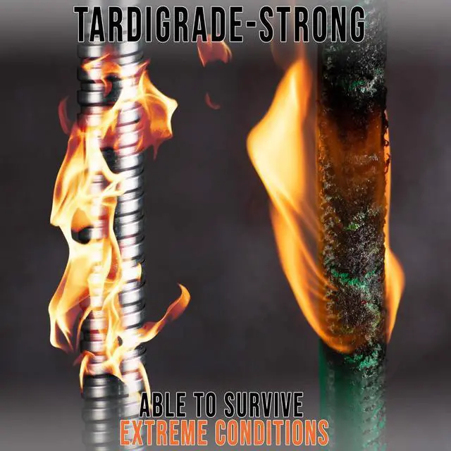Alt view image 3 of 7 - Tardigrade Metal Garden Hose 50 FT, Heavy Duty 304 Stainless Steel Water Hoses, Unmatched Durability, Flexible, No Kink & Tangle, Lightweight, Pet & Rust Proof for Outdoor Lawn Yard