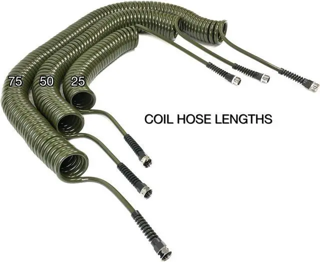Alt view image 2 of 3 - Water Right 300 Series (3/8") Polyurethane Garden Hose, Drinking Water Safe, 50-Foot, Self-Storing, Olive