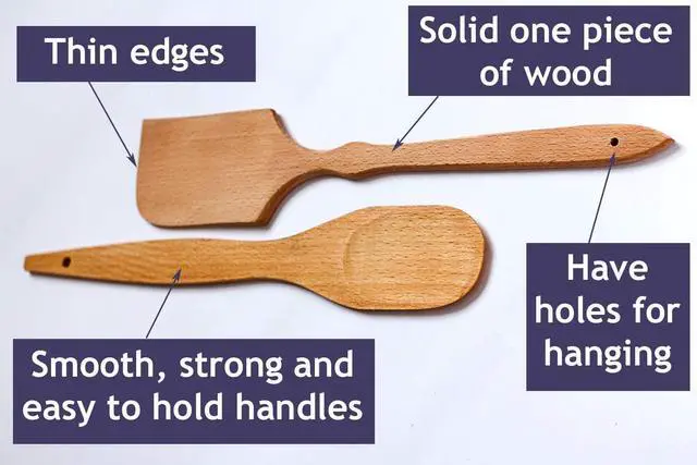 Alt view image 2 of 7 - ECOSALL Nonstick Wooden Spatulas for Cooking, 5-Piece Wood Spatula Set