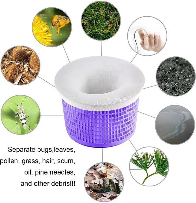 Alt view image 5 of 7 - Coopache 30 Pack of Pool Skimmer Socks Filters Baskets Trap Debris Leaves | Elastic Pool Socks & Filter Socks Trap Tiny Debris For In-Ground & Above-Ground Pools, Keeps Sand Filters Clean
