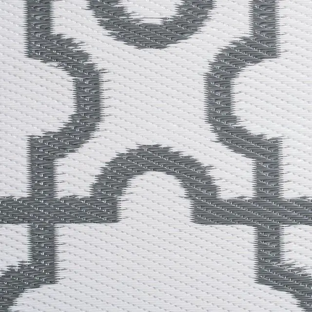 Alt view image 5 of 7 - DII Reversible Outdoor Lattice Woven Rug, 4x6 Ft, Gray