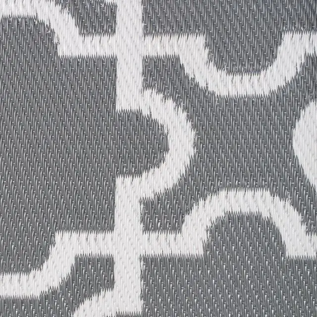 Alt view image 6 of 7 - DII Reversible Outdoor Lattice Woven Rug, 4x6 Ft, Gray
