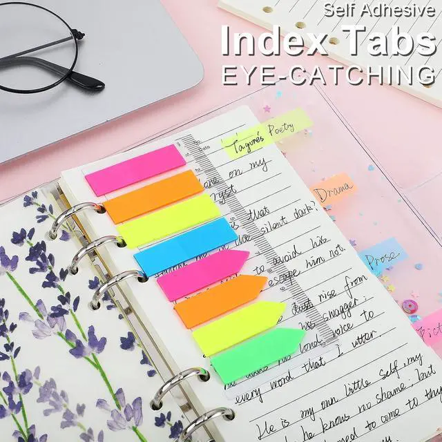 Alt view image 6 of 7 - A6 Refill Paper set, 6 Plastic Binder inserts, 2 A6 Lined Refill Paper, 2 Binder Pockets, 160 Index Tabs,6 Holes Refillable Paper for Planner Organizer Notebook Journal (Mori Series)