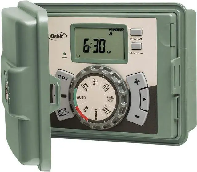Alt view image 2 of 5 - 57894 4-Station Outdoor Swing Panel Sprinkler System Timer