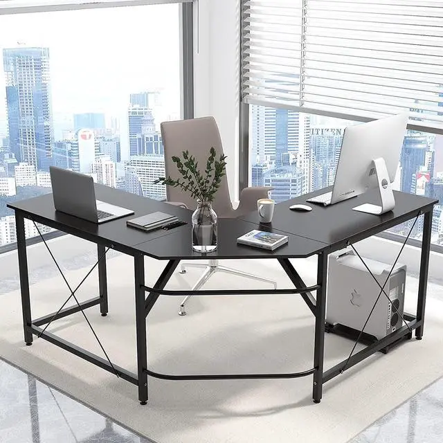 Alt view image 6 of 7 - soges 59inches x 59inches L Shaped Desk Computer Desk Multifunctional L Desk Large Corner Desk, Black, ZJ02-BK-N-CA