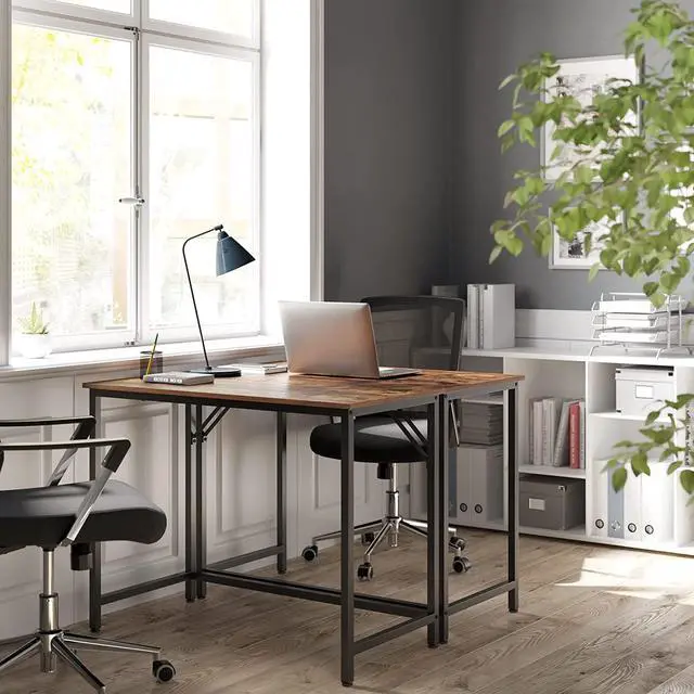 Alt view image 4 of 7 - VASAGLE Computer Desk, Writing Desk, 39 Inch Office Table, for Home Office, Rustic Brown ULWD41X