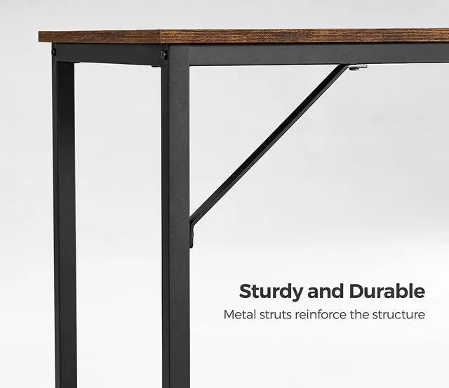 Alt view image 6 of 7 - VASAGLE Computer Desk, Writing Desk, 39 Inch Office Table, for Home Office, Rustic Brown ULWD41X
