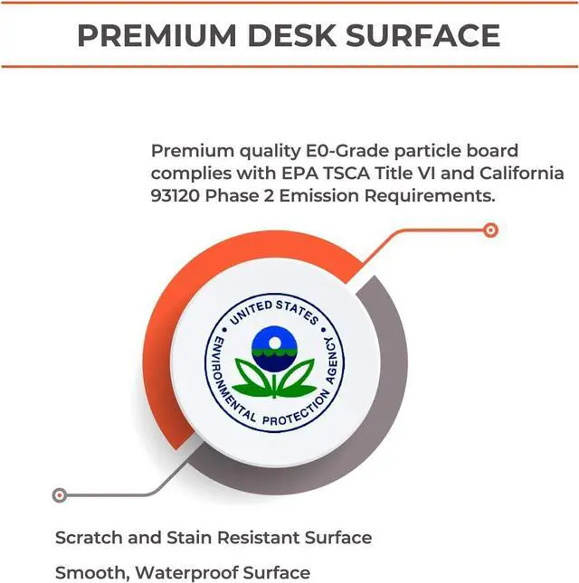 Alt view image 5 of 7 - SOFSYS Modern Folding Desk for Small Space, Computer Gaming, Writing, Student and Home Office Organization, Industrial Metal Frame with Premium Desktop Surfaces, Oak/Black