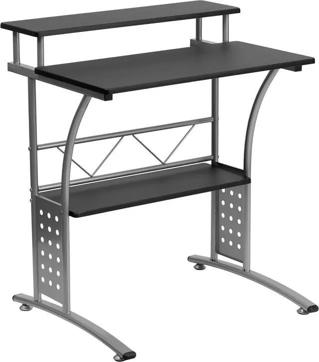 Alt view image 3 of 4 - EMMA + OLIVER Clifton Black Computer Desk