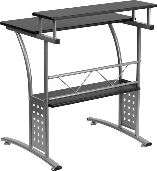 Alt view image 4 of 4 - EMMA + OLIVER Clifton Black Computer Desk