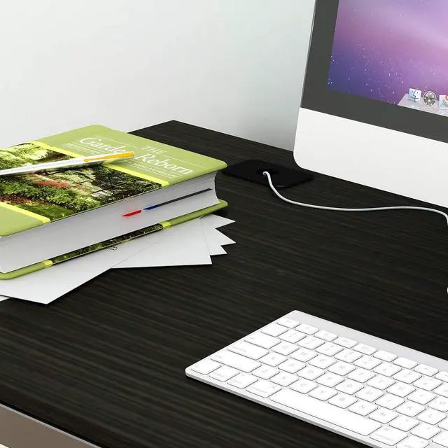 Alt view image 4 of 4 - Home Office 55-Inch Large Computer Desk, Espresso