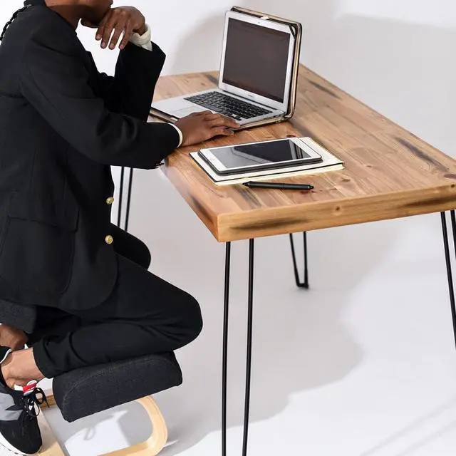 Alt view image 5 of 7 - Sleekform Folding Desk Lightweight Portable Wood Table, Small Wooden Foldable No Assembly Required