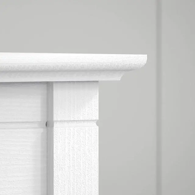 Alt view image 6 of 6 - Bush Furniture Key West Collection Writing Desk Writing Table for Home Office in Pure White Oak 48W Small Modern Farmhouse Desk