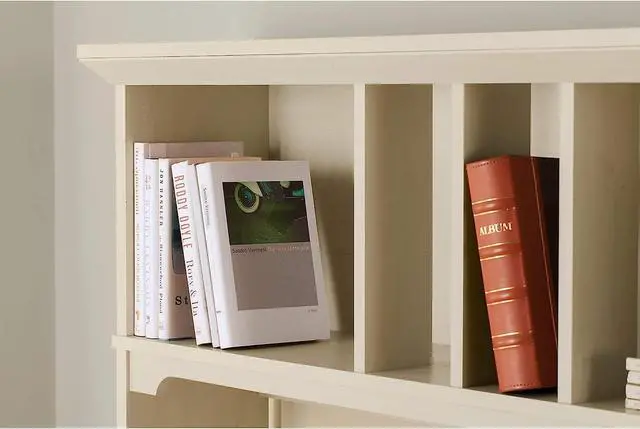 Alt view image 6 of 7 - Bush Furniture Salinas Small Computer Desk with Hutch in Antique White