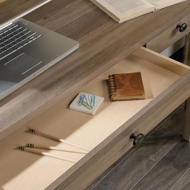 Alt view image 7 of 7 - Sauder County Line Writing Desk, Salt Oak finish